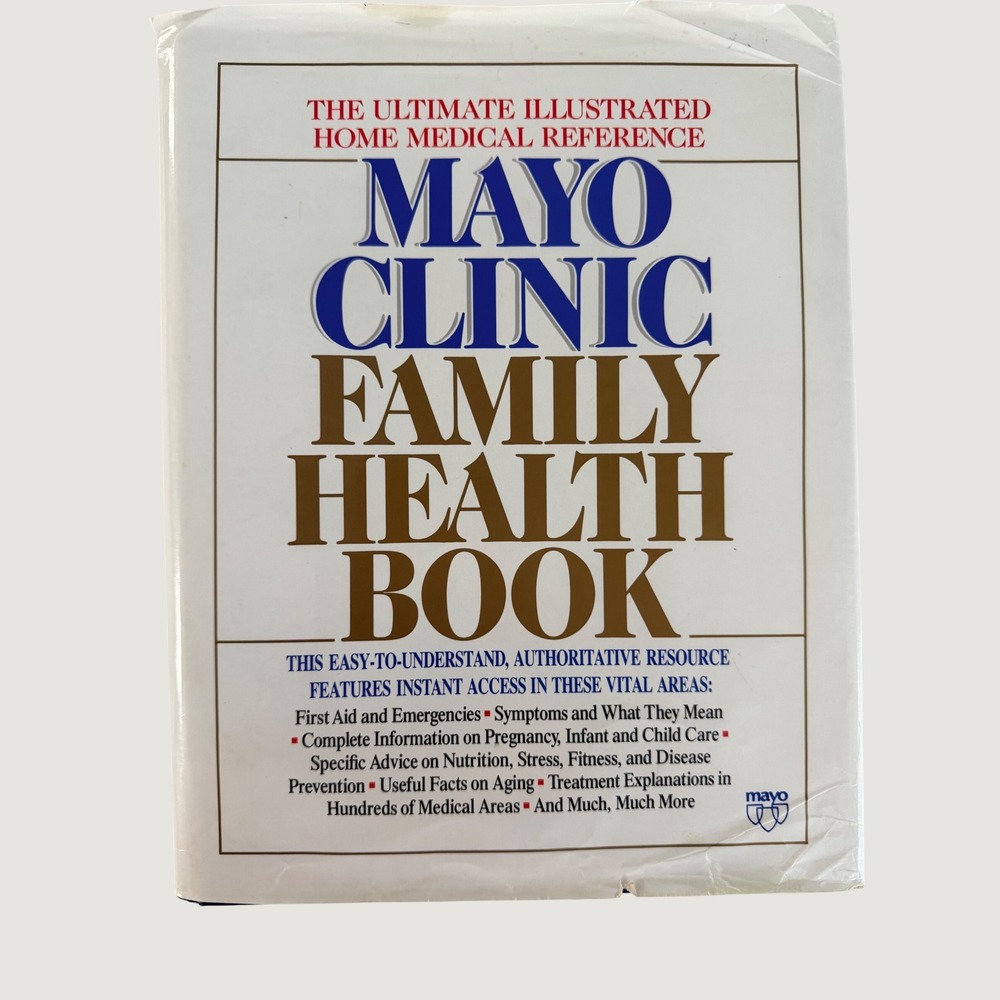 Mayo Clinic Family Health Book Hardcover 1990 1st Ed. Medical Reference Guide